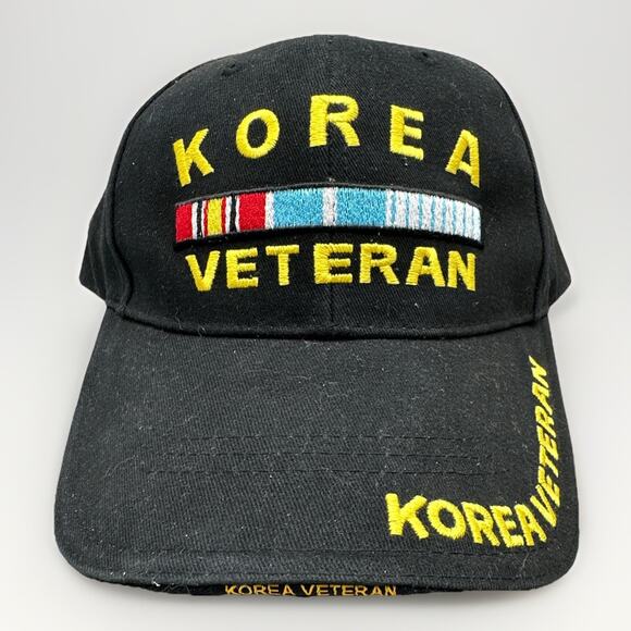 Korea Veteran RIBBONS Ball Cap Army Marine Corps Navy USAF Korean War Vet Hat{9} - Picture 1 of 11